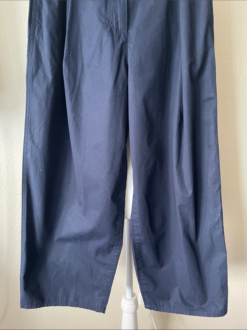 COS Navy Cotton Cropped Barrel Leg Utility Pants EU 34 - Picture 4 of 9